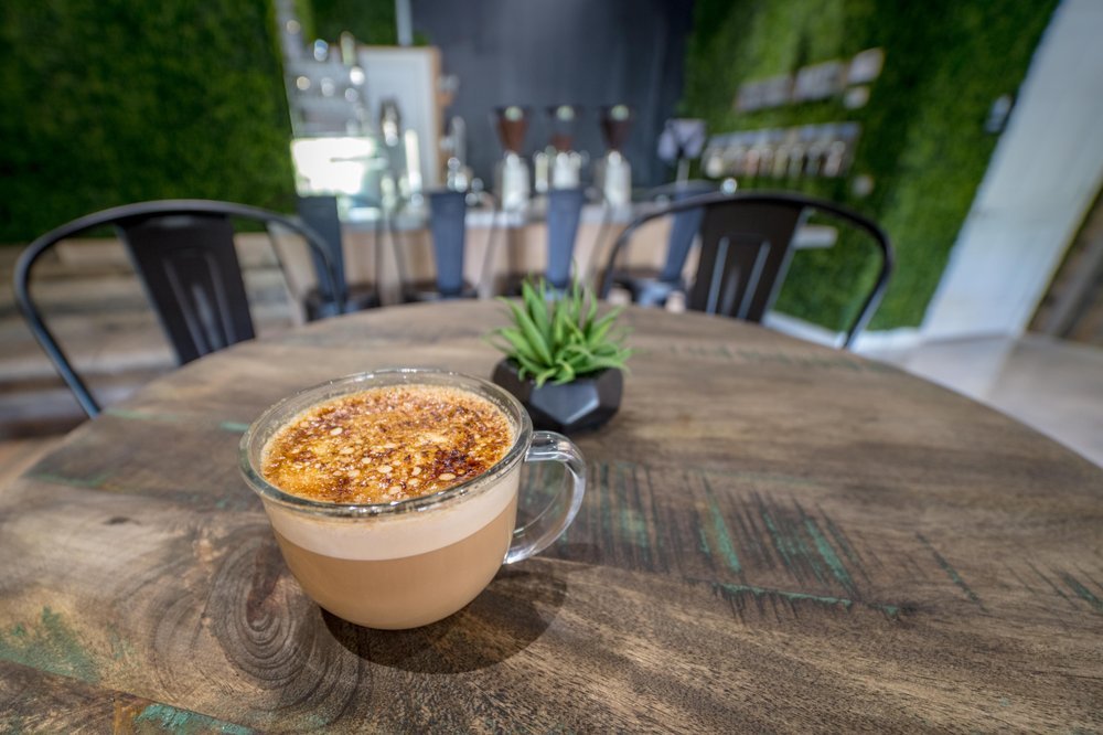 Coffee at Brewing Buddha Cafe & Arthouse, specialty coffee shop in Miami