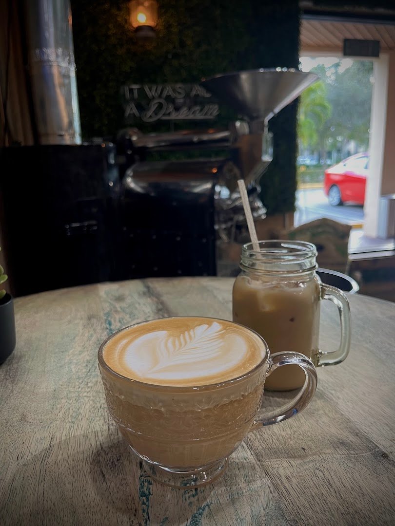 Coffee at Brewing Buddha Cafe & Arthouse, specialty coffee shop in Miami