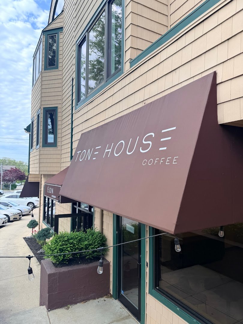 Storefront of Tone House Coffee, specialty coffee shop in Cleveland