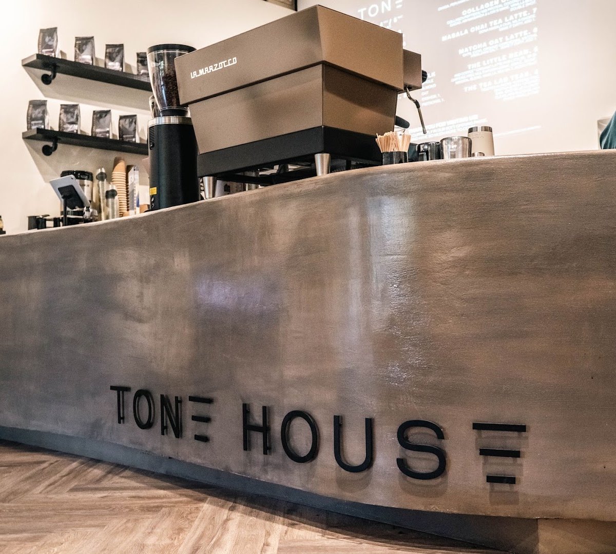 Interior of Tone House Coffee, specialty coffee shop in Cleveland