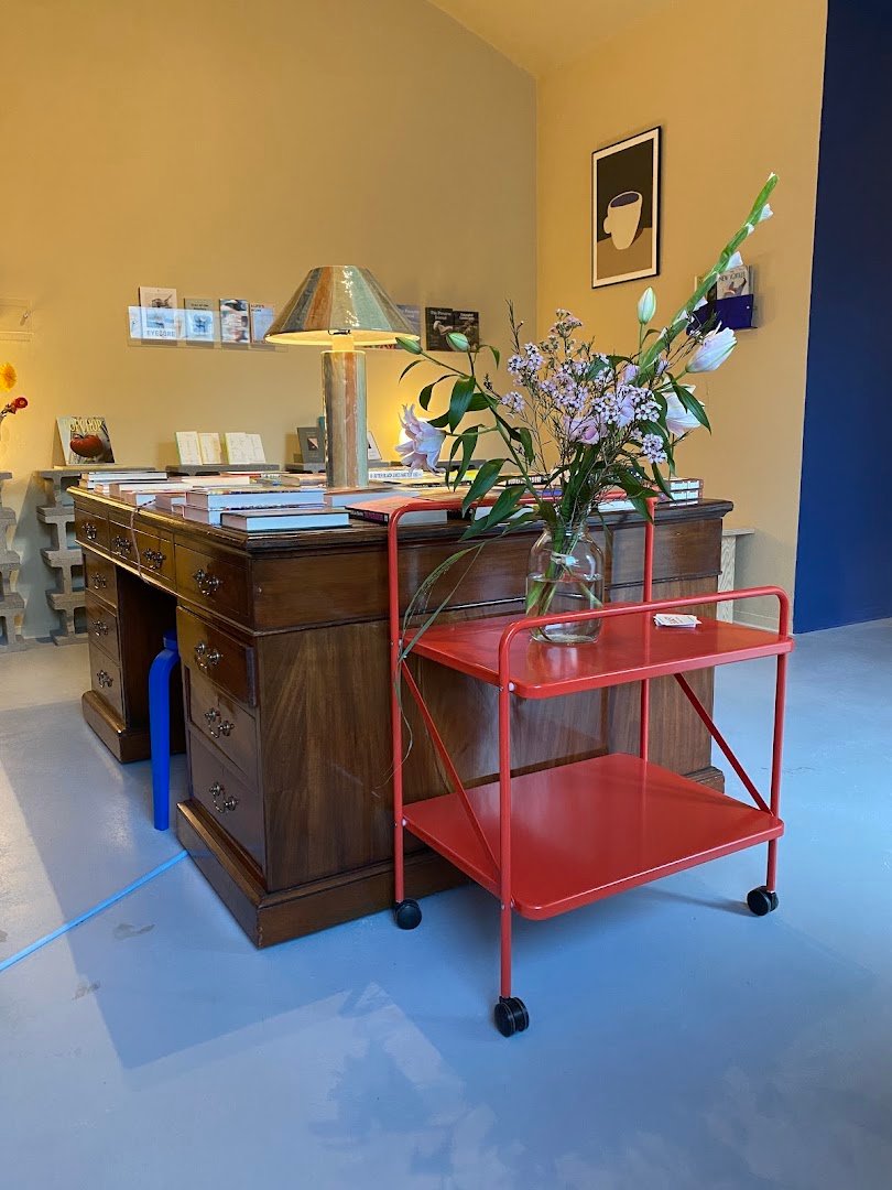 Interior of Hafi Books + Coffee, specialty coffee shop in Vienna