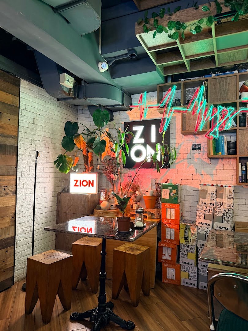 Interior of Coffee by Zion, specialty coffee shop in Hong Kong