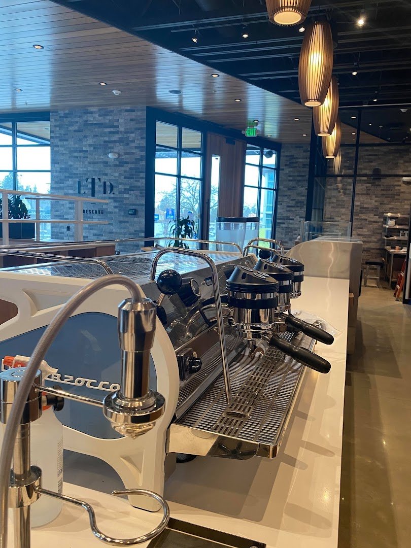 Interior of Thomas Hammer Coffee Roaster, specialty coffee shop in Spokane