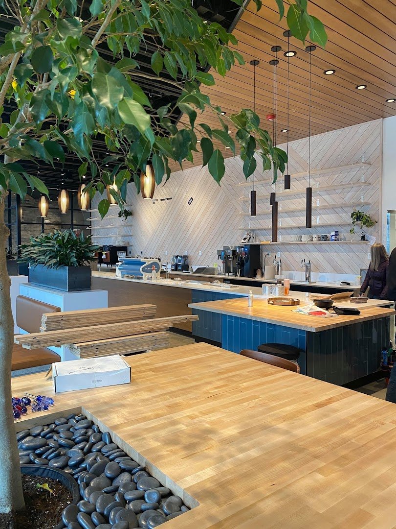 Interior of Thomas Hammer Coffee Roaster, specialty coffee shop in Spokane