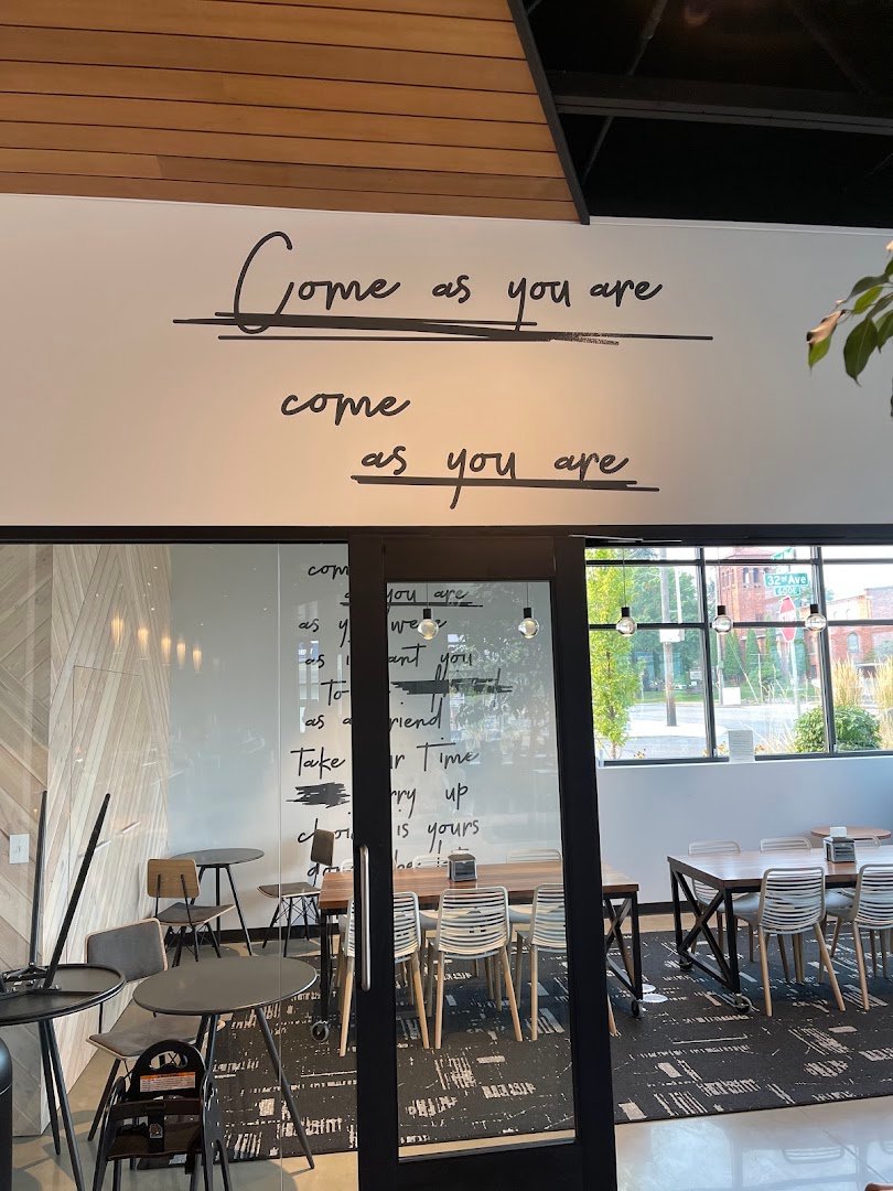 Interior of Thomas Hammer Coffee Roaster, specialty coffee shop in Spokane