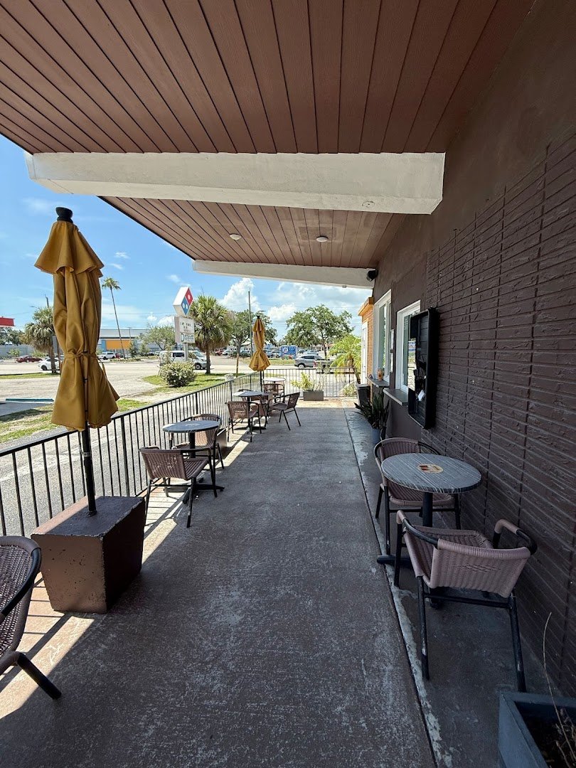 Storefront of Kahwa Coffee, specialty coffee shop in Tampa-St. Petersburg