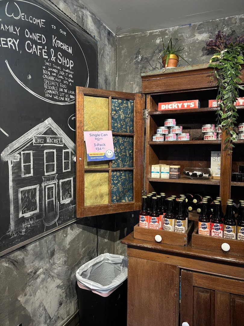 Interior of Chez Michel, specialty coffee shop in Cleveland