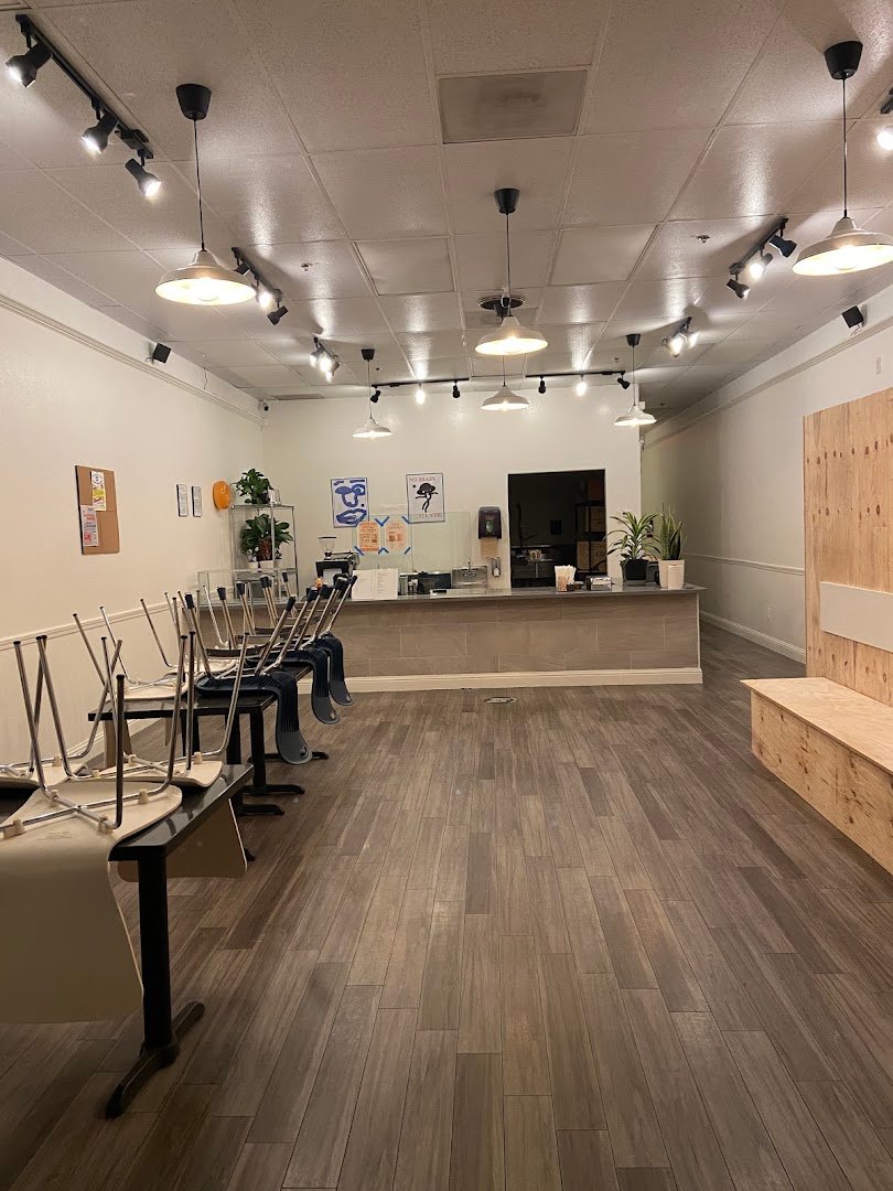 Interior of Caffeine Society, specialty coffee shop in Sacramento
