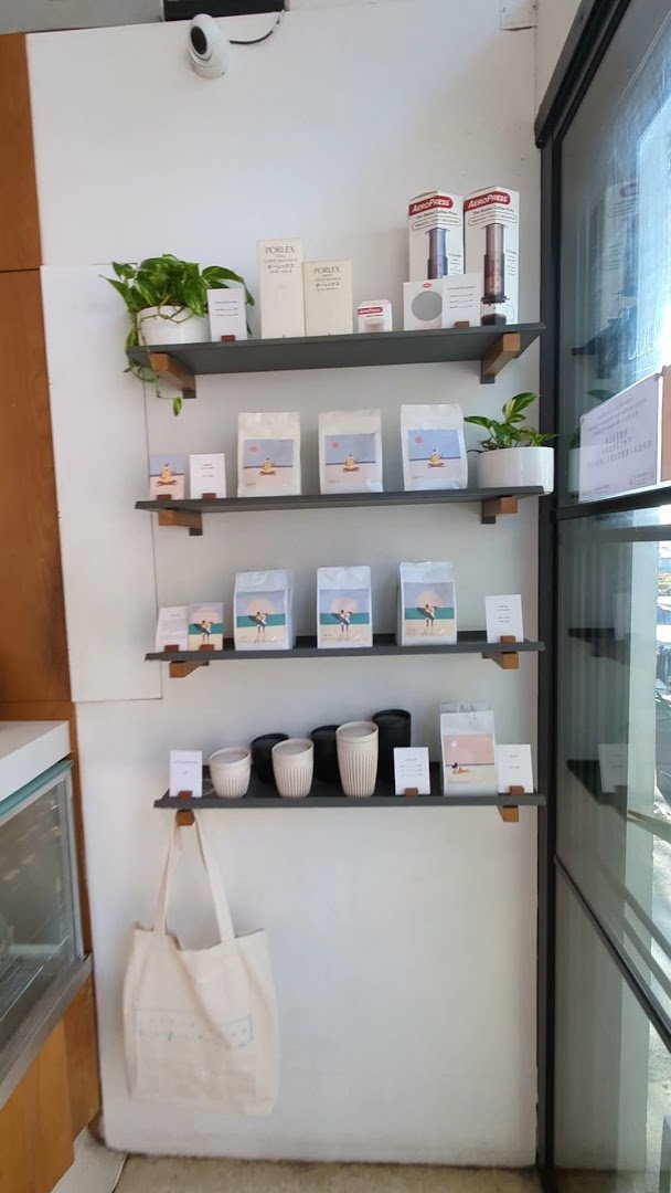 Interior of Little Cove Espresso, specialty coffee shop in Hong Kong