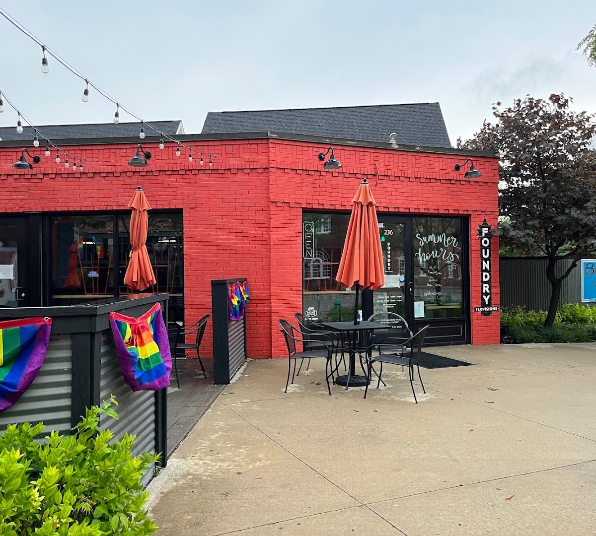 Storefront of Foundry Provisions, specialty coffee shop in Indianapolis