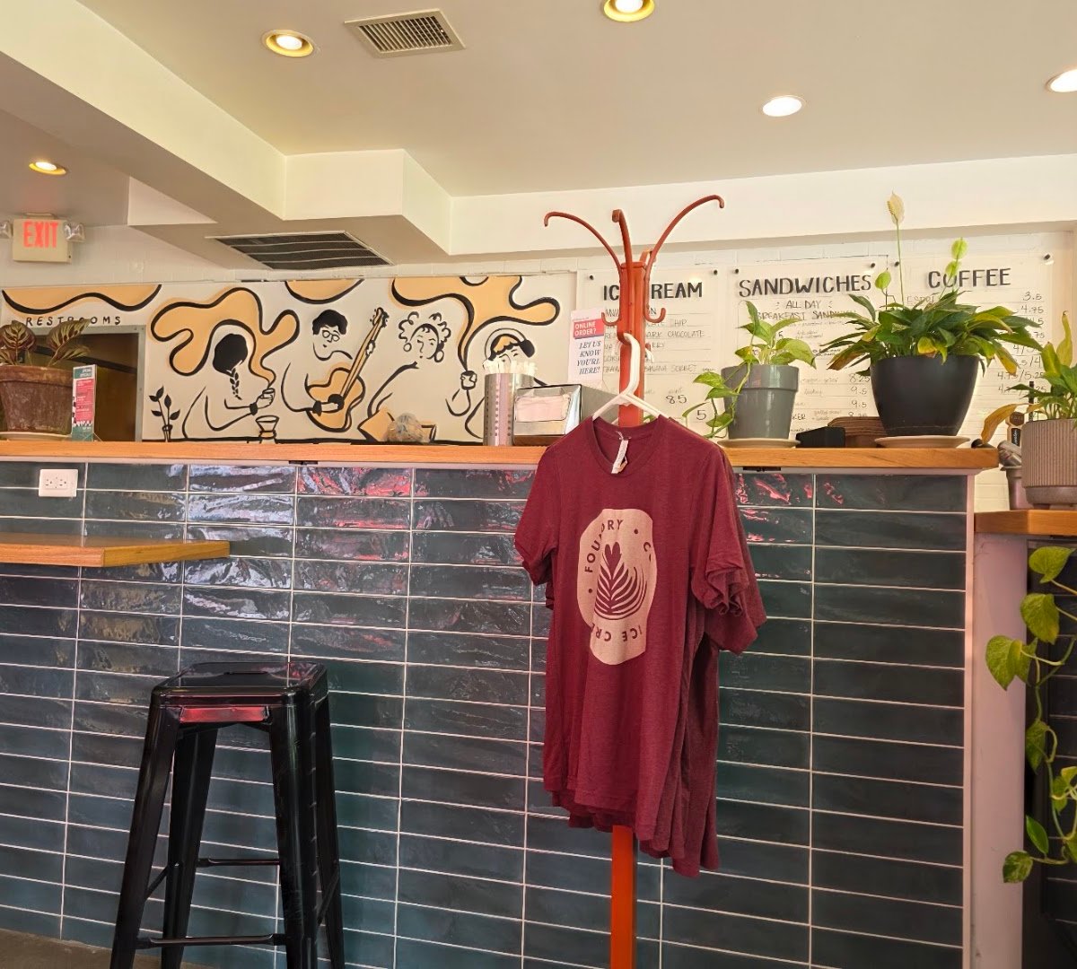 Interior of Foundry Provisions, specialty coffee shop in Indianapolis
