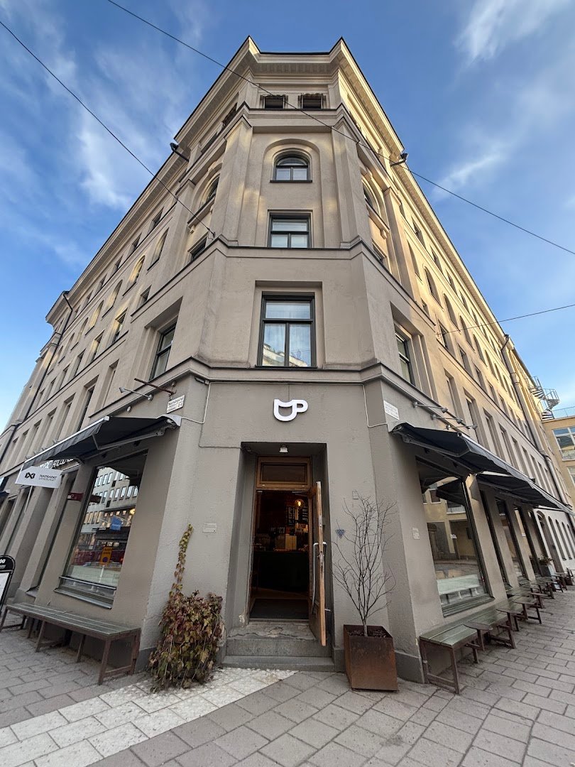 Storefront of Café Pascal, specialty coffee shop in Stockholm
