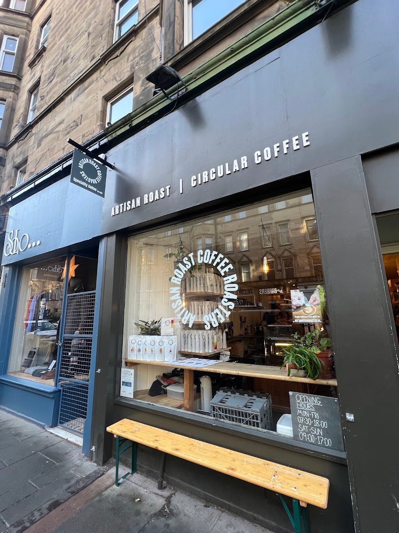 Storefront of Artisan Roast Bruntsfield, specialty coffee shop in Edinburgh