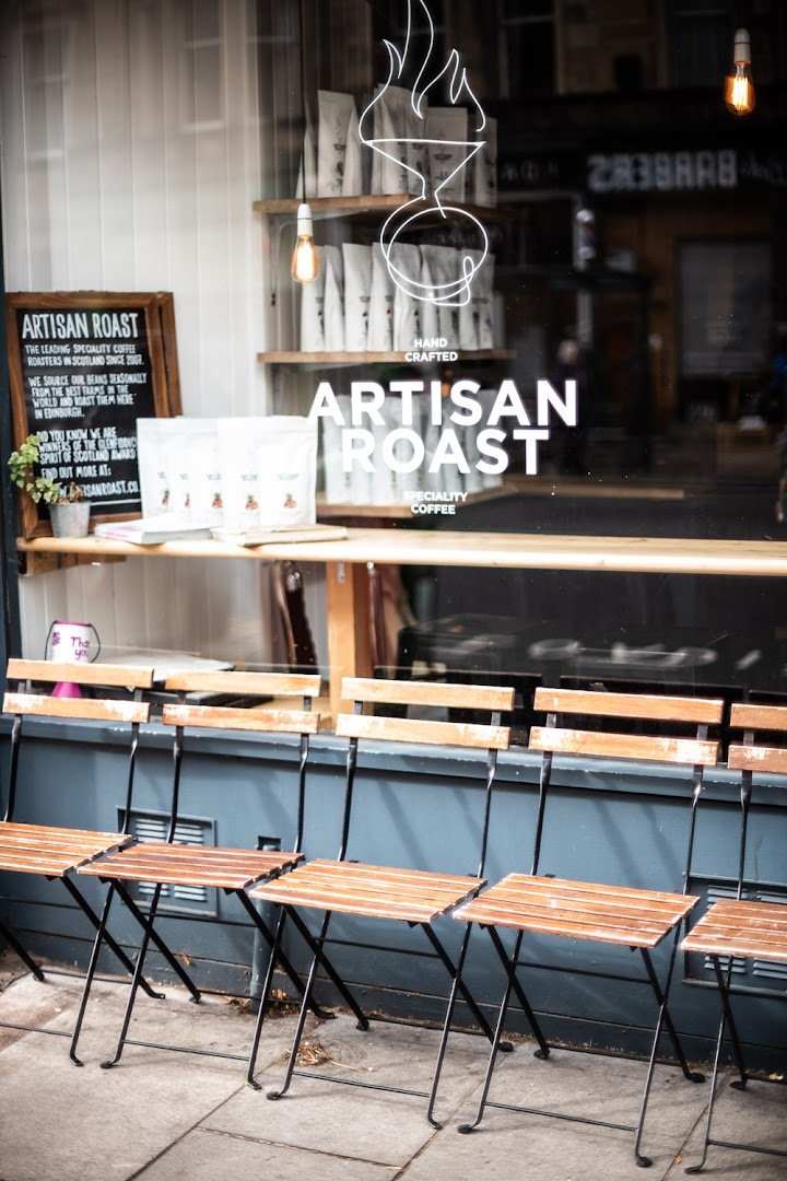 Storefront of Artisan Roast Bruntsfield, specialty coffee shop in Edinburgh