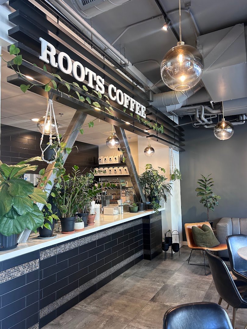 Interior of Roots Coffee, specialty coffee shop in Sacramento