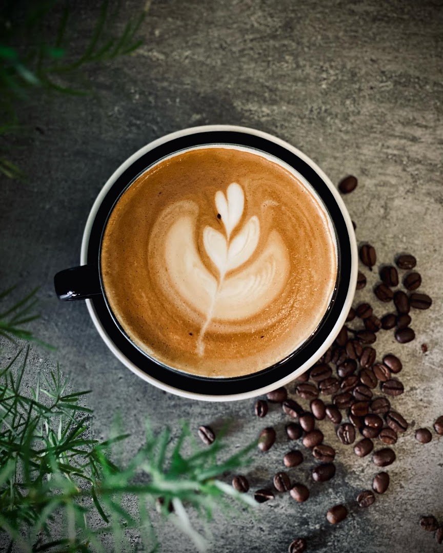 Coffee at Roots Coffee, specialty coffee shop in Sacramento