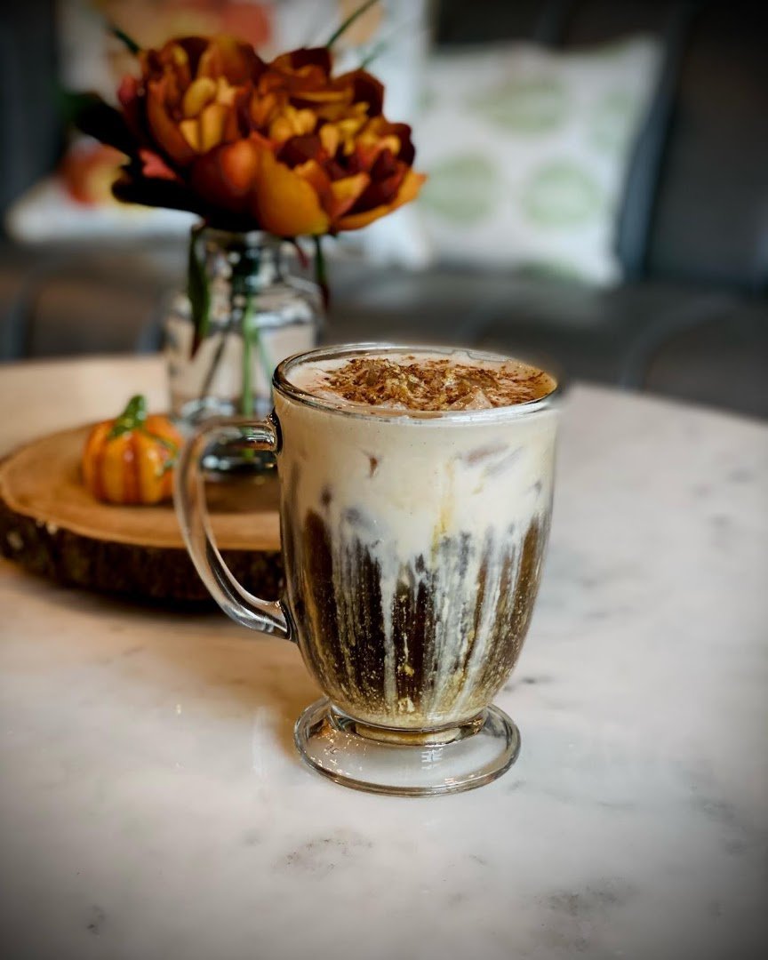 Coffee at Roots Coffee, specialty coffee shop in Sacramento