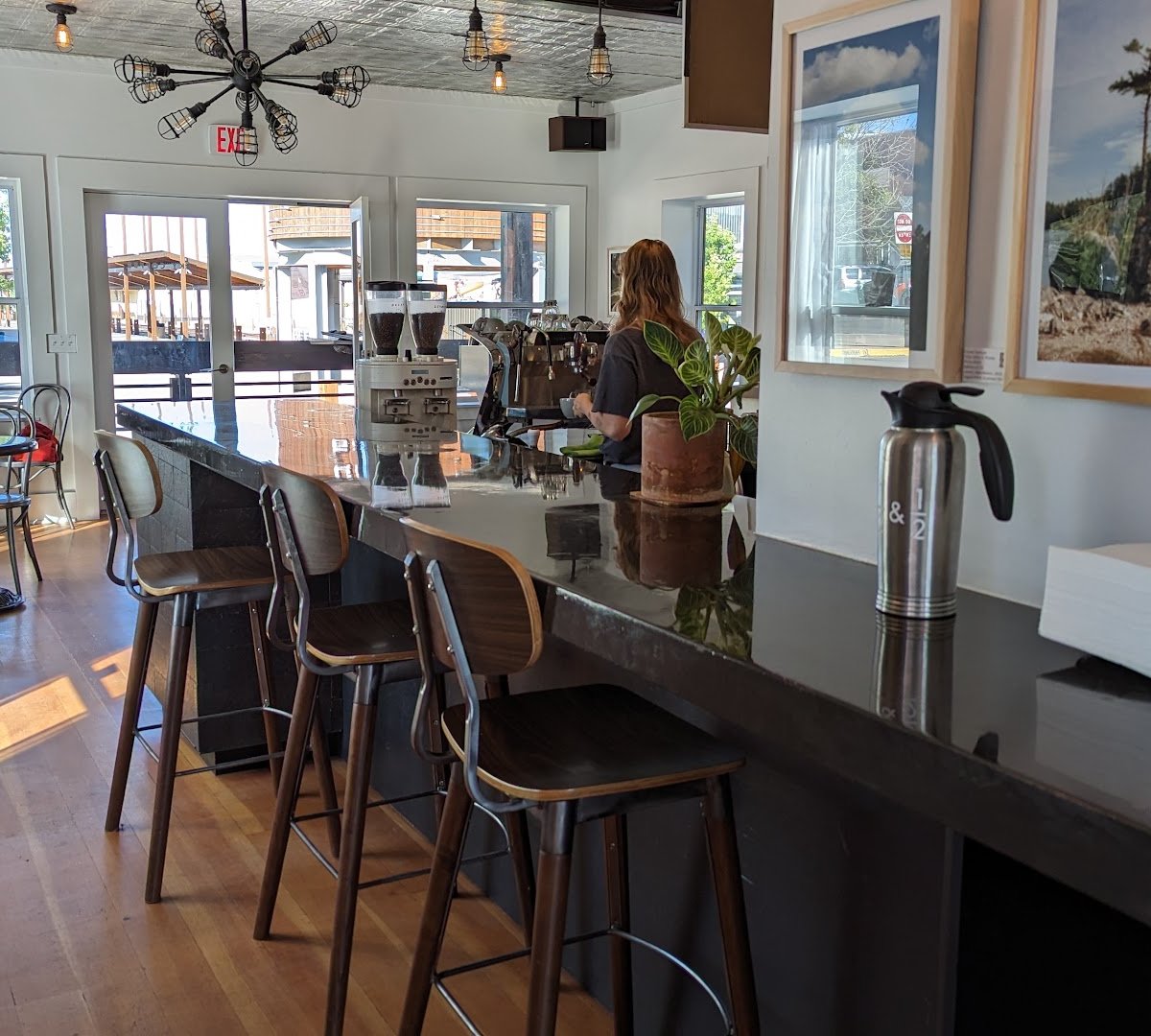 Interior of Sky Coffee, specialty coffee shop in Santa Fe