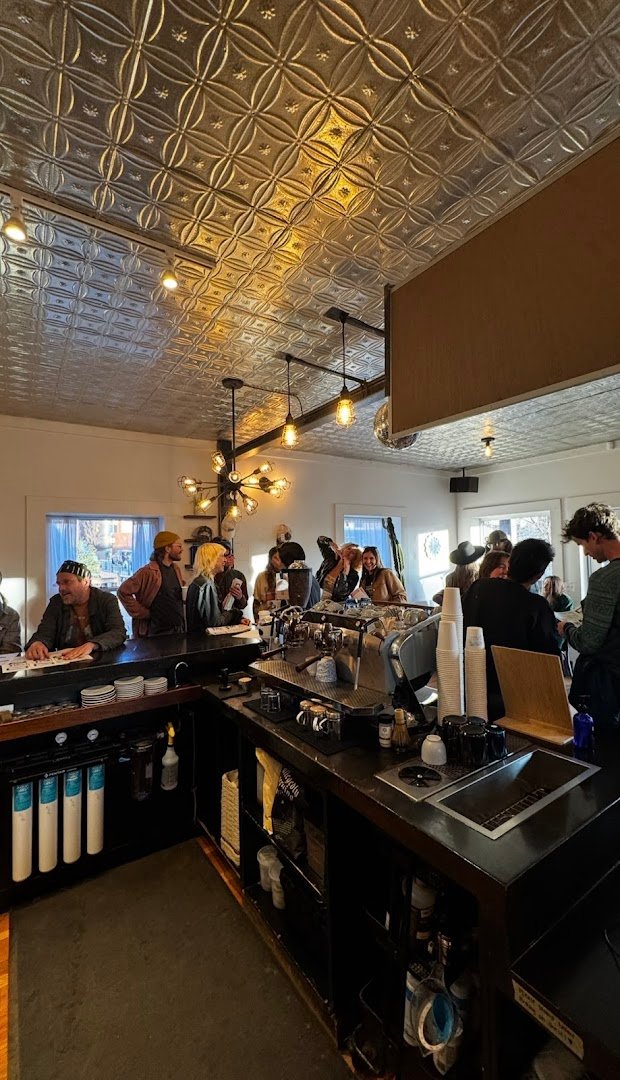 Interior of Sky Coffee, specialty coffee shop in Santa Fe