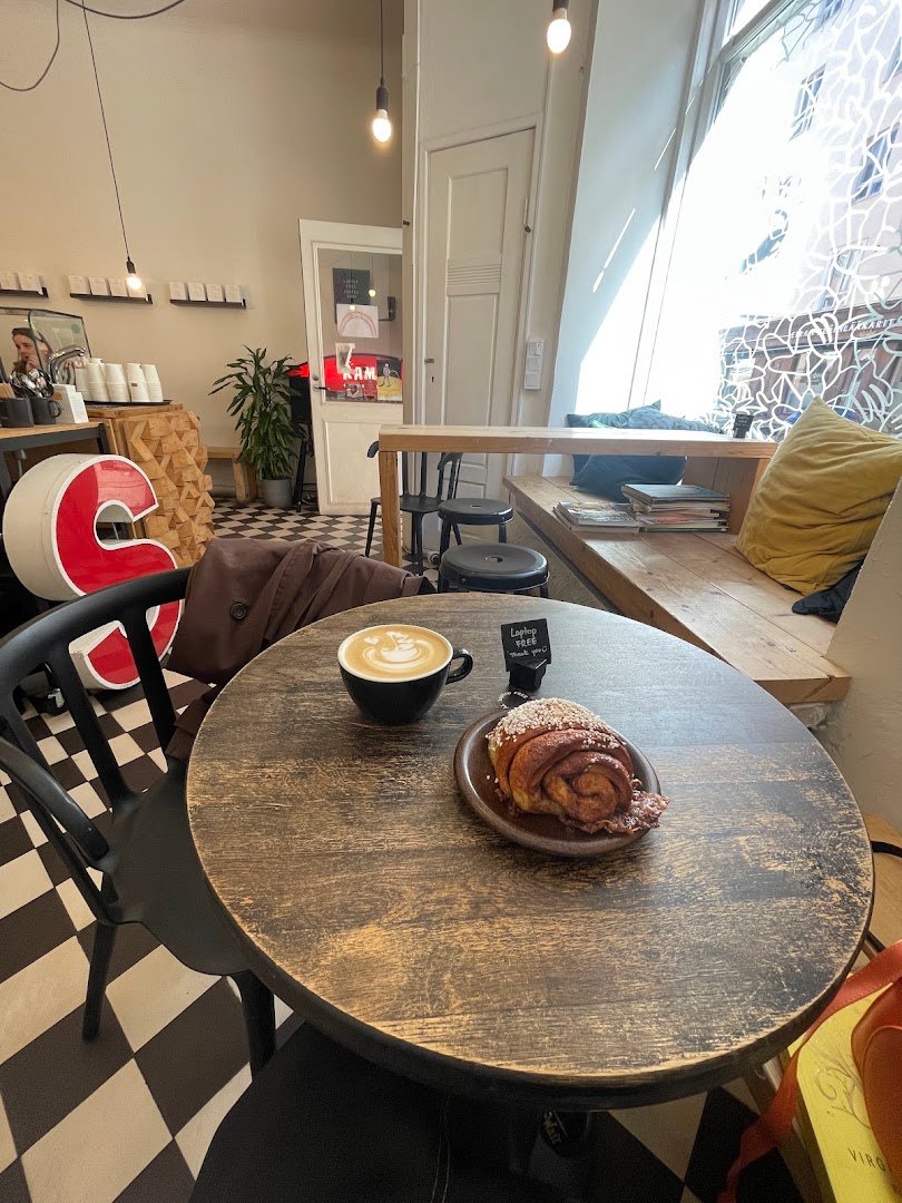 Interior of Rams Roasters, specialty coffee shop in Helsinki