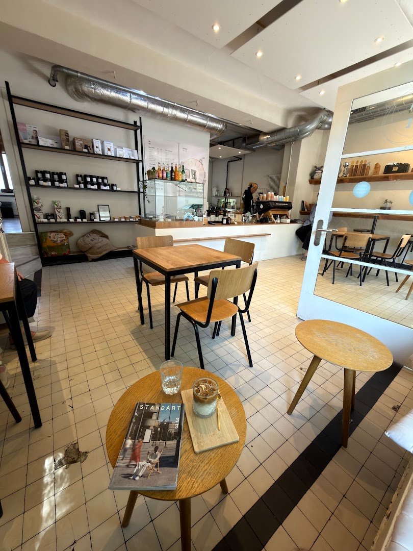 Interior of MAME Josef, specialty coffee shop in Zurich