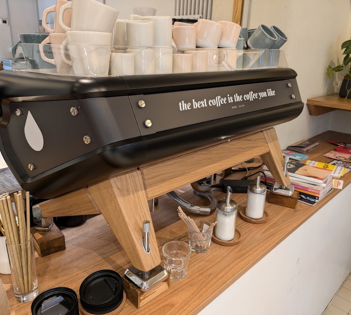 Interior of MAME Josef, specialty coffee shop in Zurich
