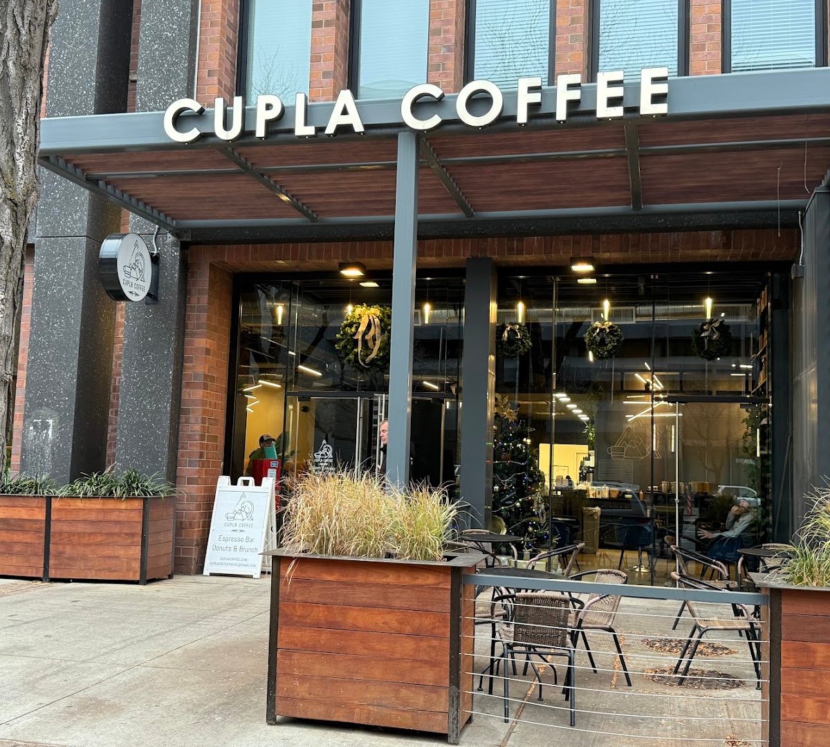 Storefront of Cupla Coffee, specialty coffee shop in Salt Lake City