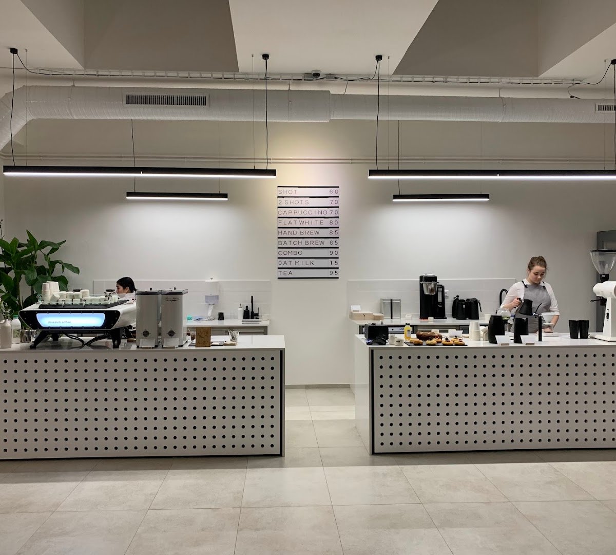 Interior of MAZELAB Tasting Studio, specialty coffee shop in Prague