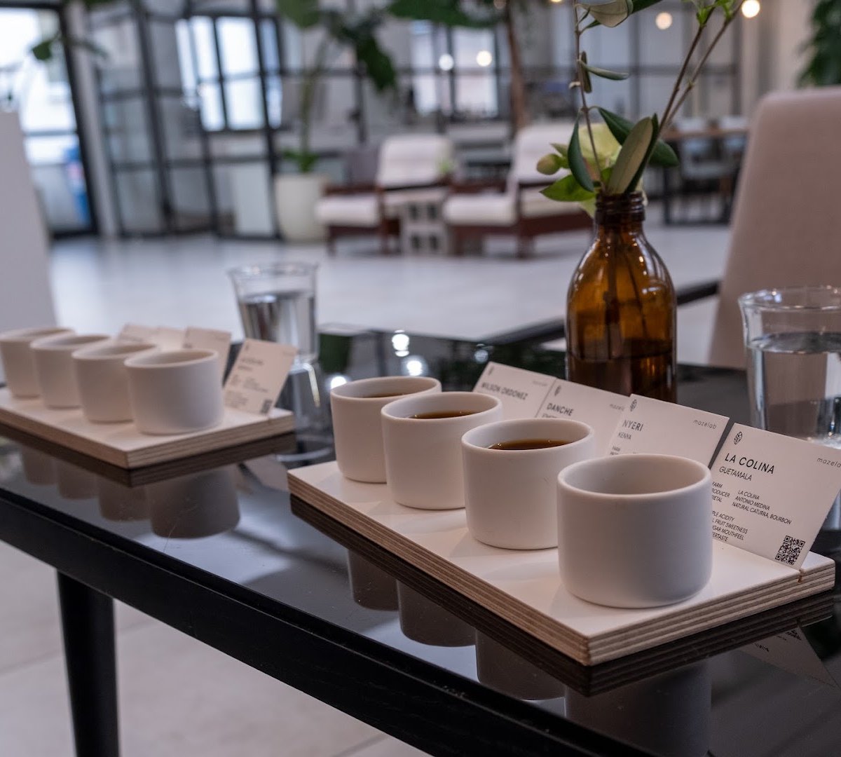 Coffee at MAZELAB Tasting Studio, specialty coffee shop in Prague