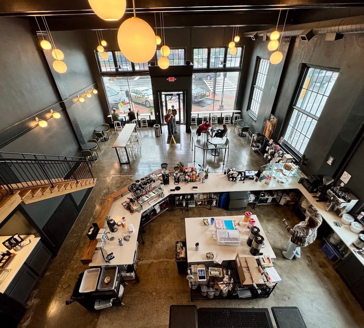 Interior of Quills Coffee, specialty coffee shop in Louisville