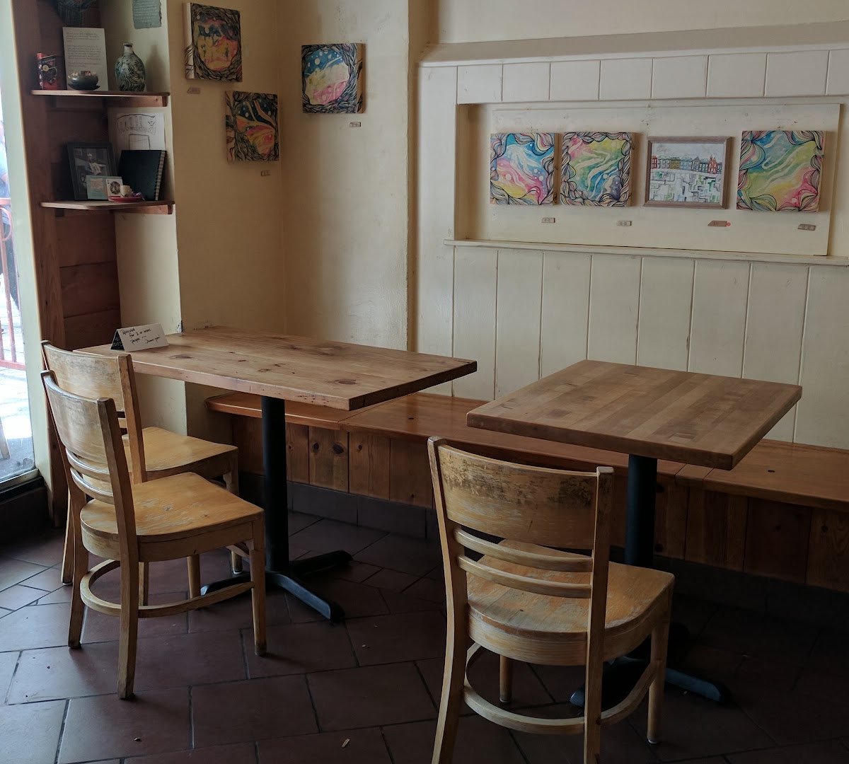 Interior of Cafe Delmarette, specialty coffee shop in Santa Cruz