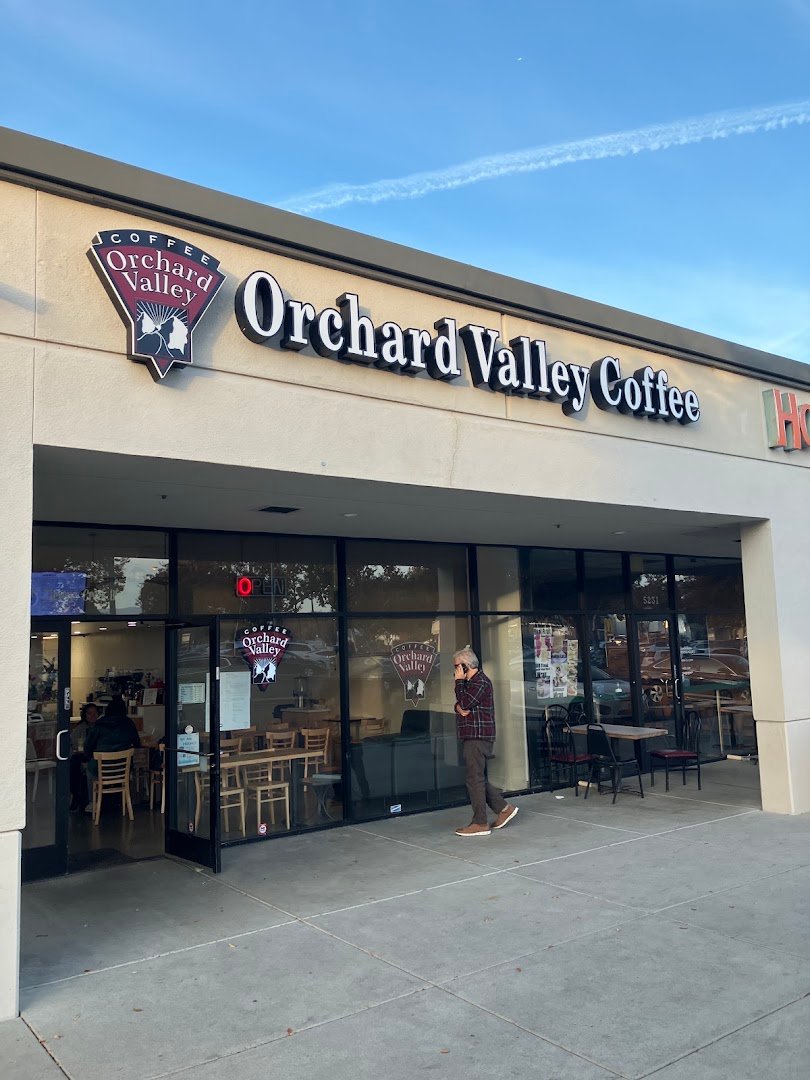 Storefront of Orchard Valley Coffee, specialty coffee shop in San Jose