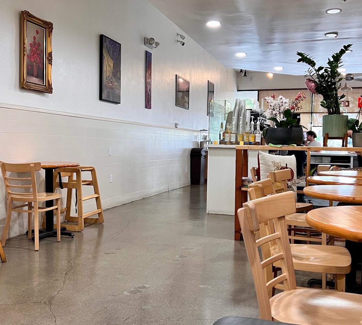 Interior of Orchard Valley Coffee, specialty coffee shop in San Jose