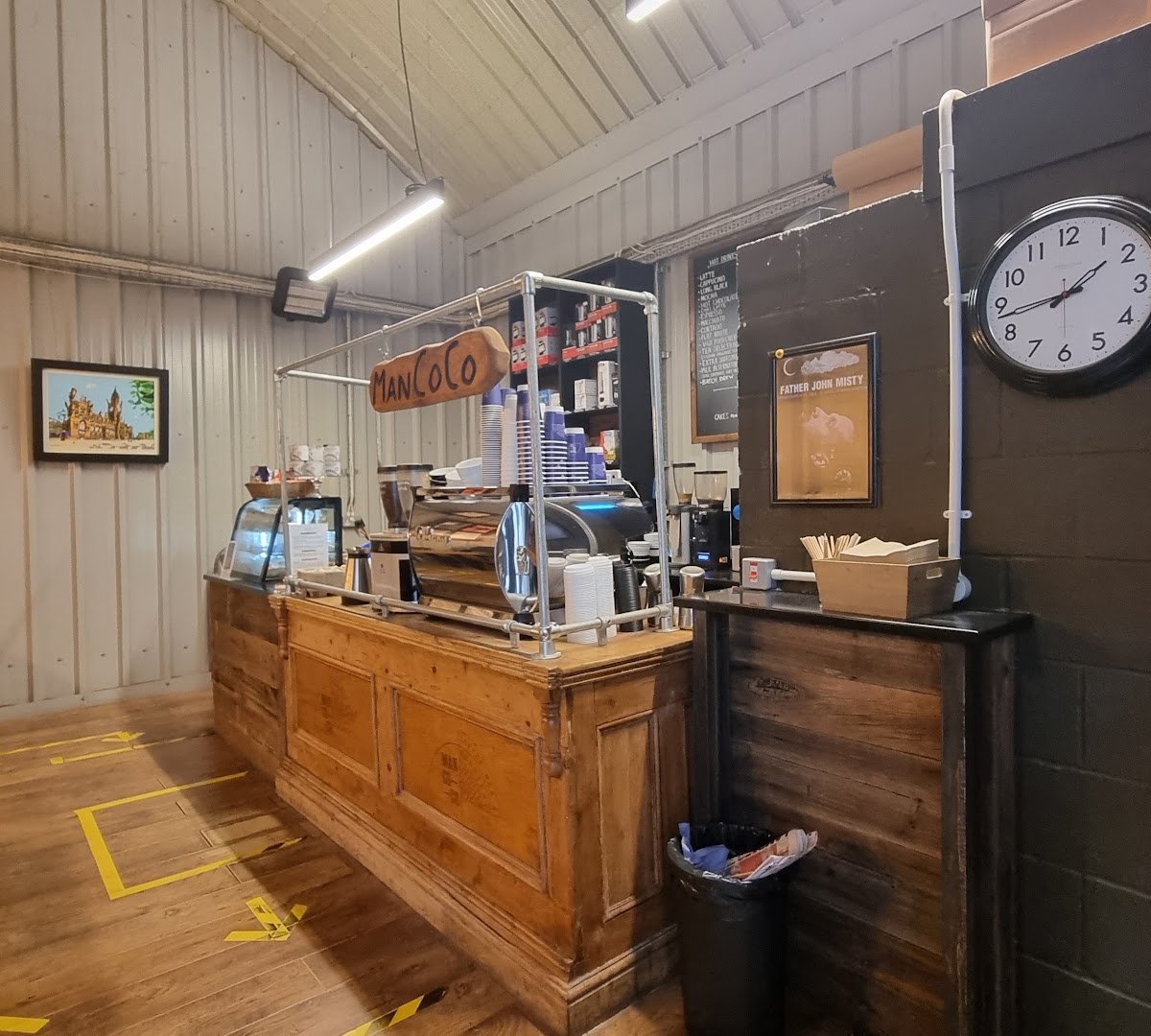 Interior of Mancoco Coffee Bar, Roastery & Barista Training School, specialty coffee shop in Manchester