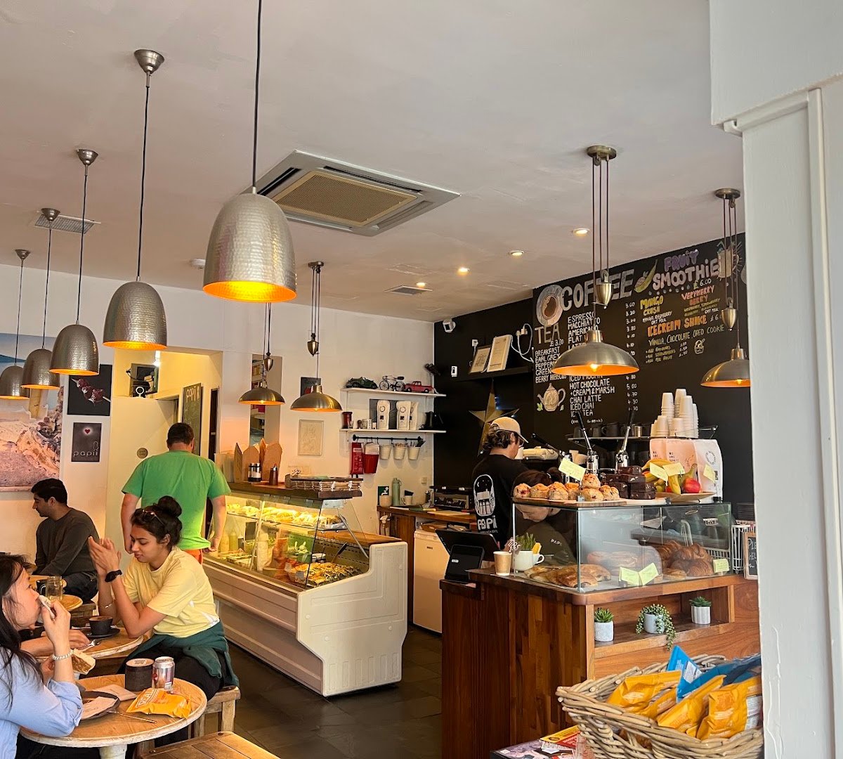 Interior of Papii, specialty coffee shop in Edinburgh