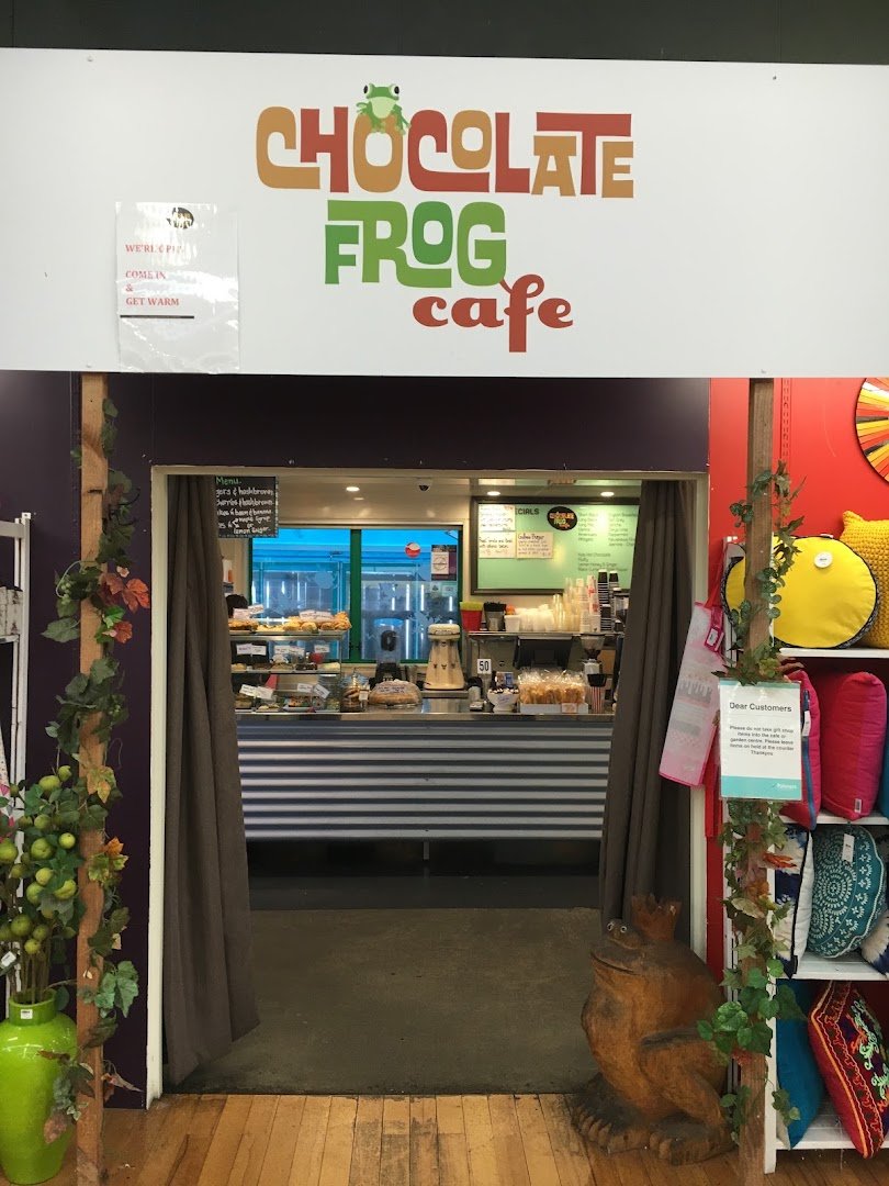 Storefront of Chocolate Frog Cafe, specialty coffee shop in Wellington