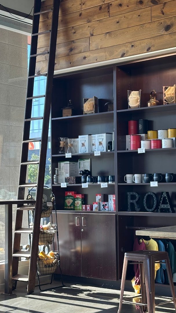 Interior of A Hill of Beans Coffee Roasters, specialty coffee shop in Omaha