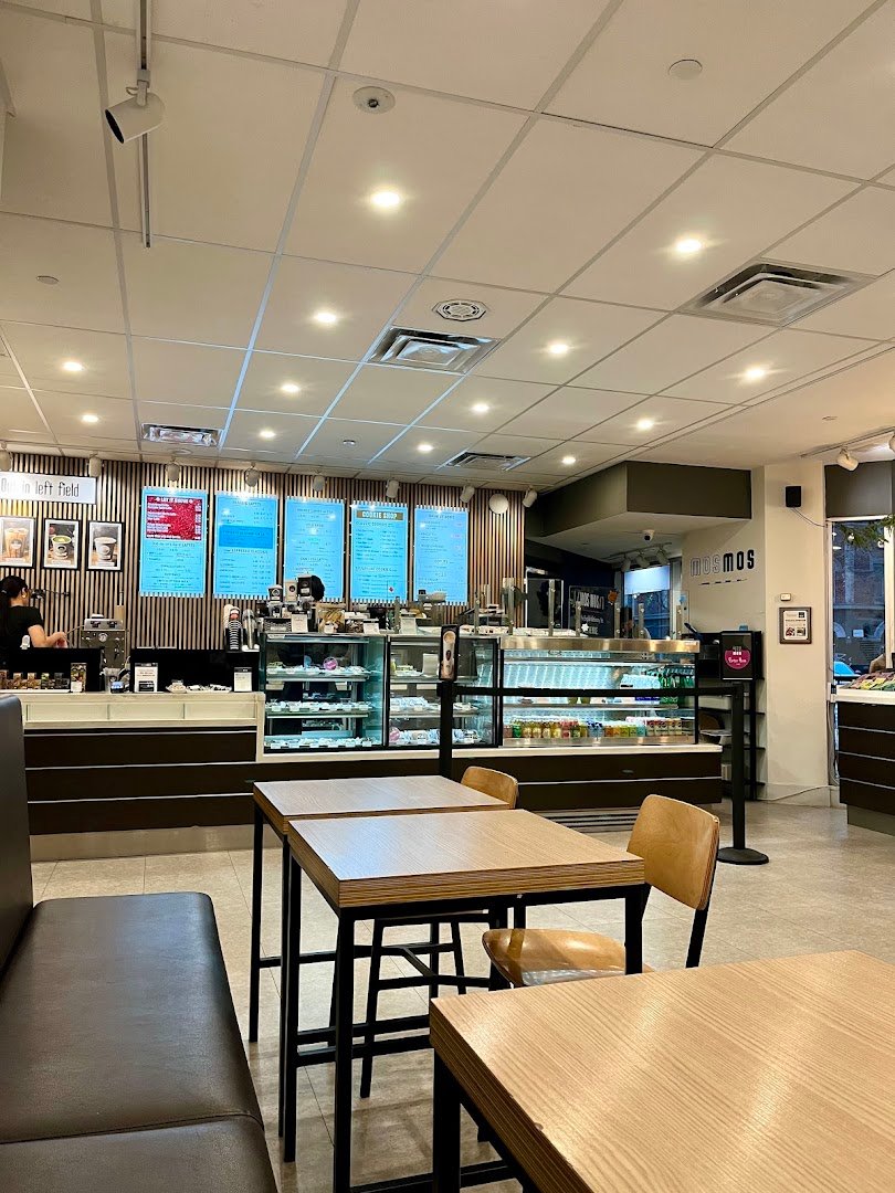 Interior of Mos Mos Coffee & Cookie Shop, specialty coffee shop in Toronto