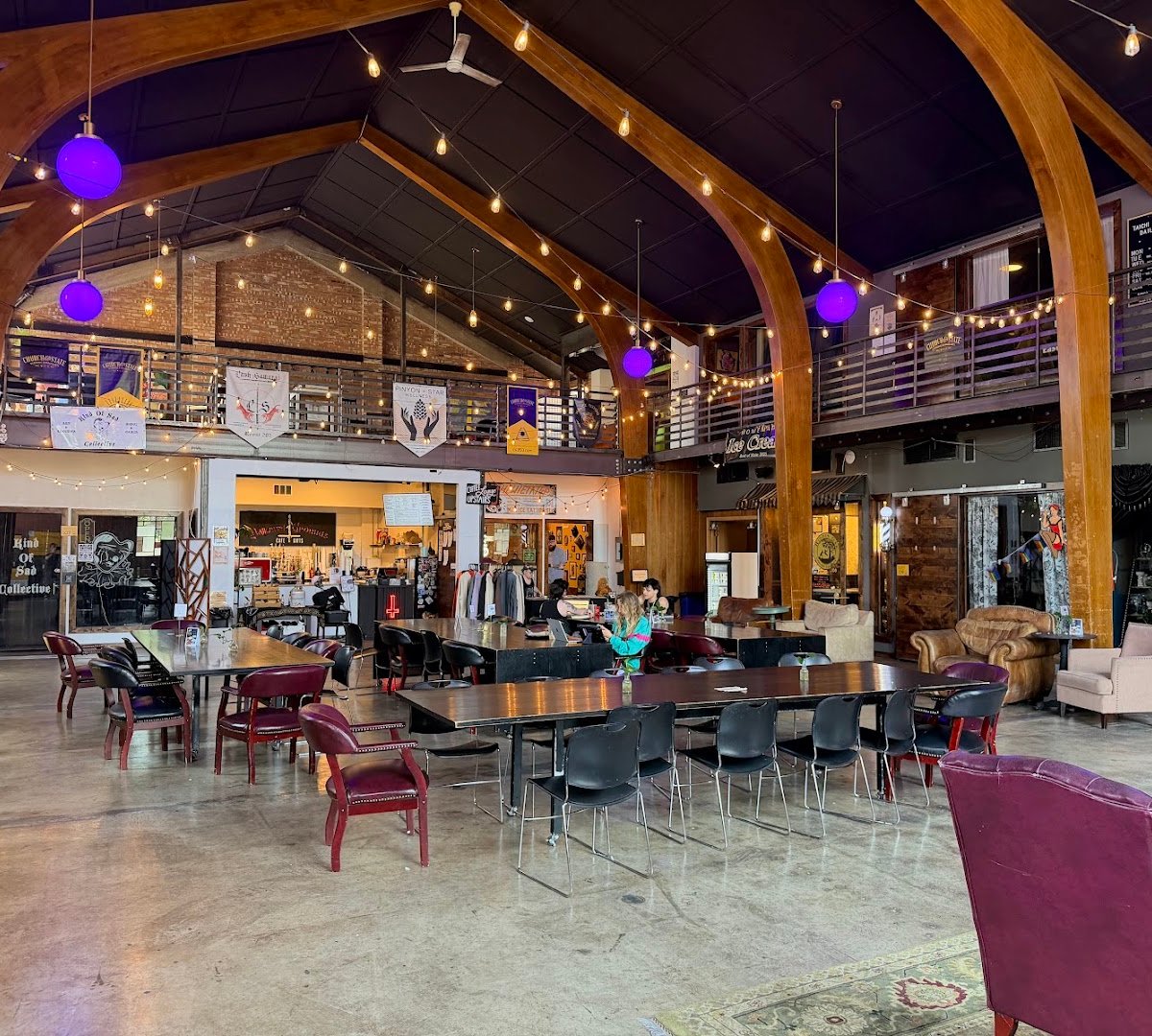 Interior of Hallowed Grounds Cafe & Gifts, specialty coffee shop in Salt Lake City