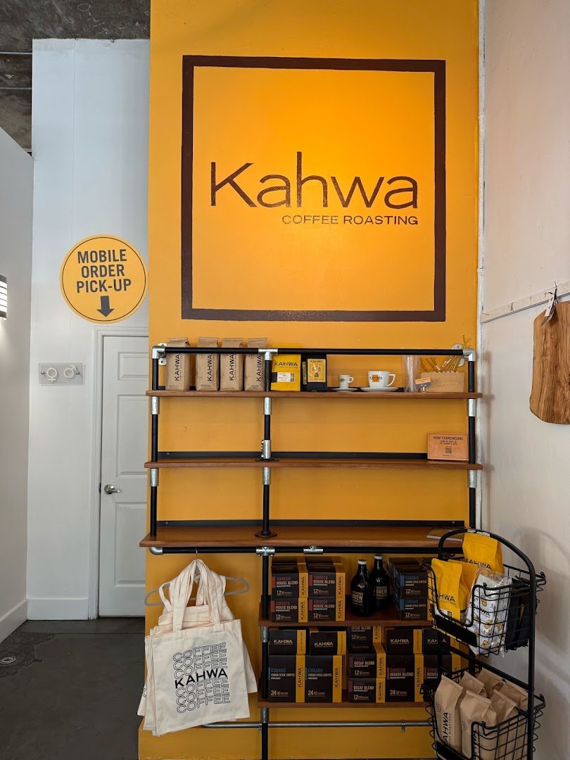 Interior of Kahwa Coffee, specialty coffee shop in Tampa-St. Petersburg