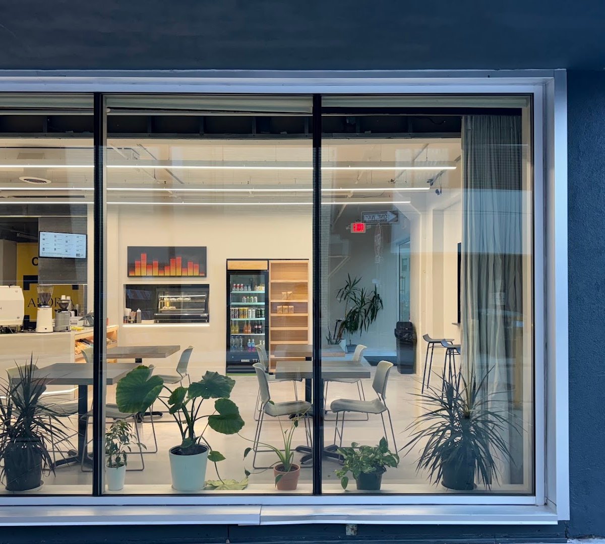Storefront of AM:FM, specialty coffee shop in Rochester