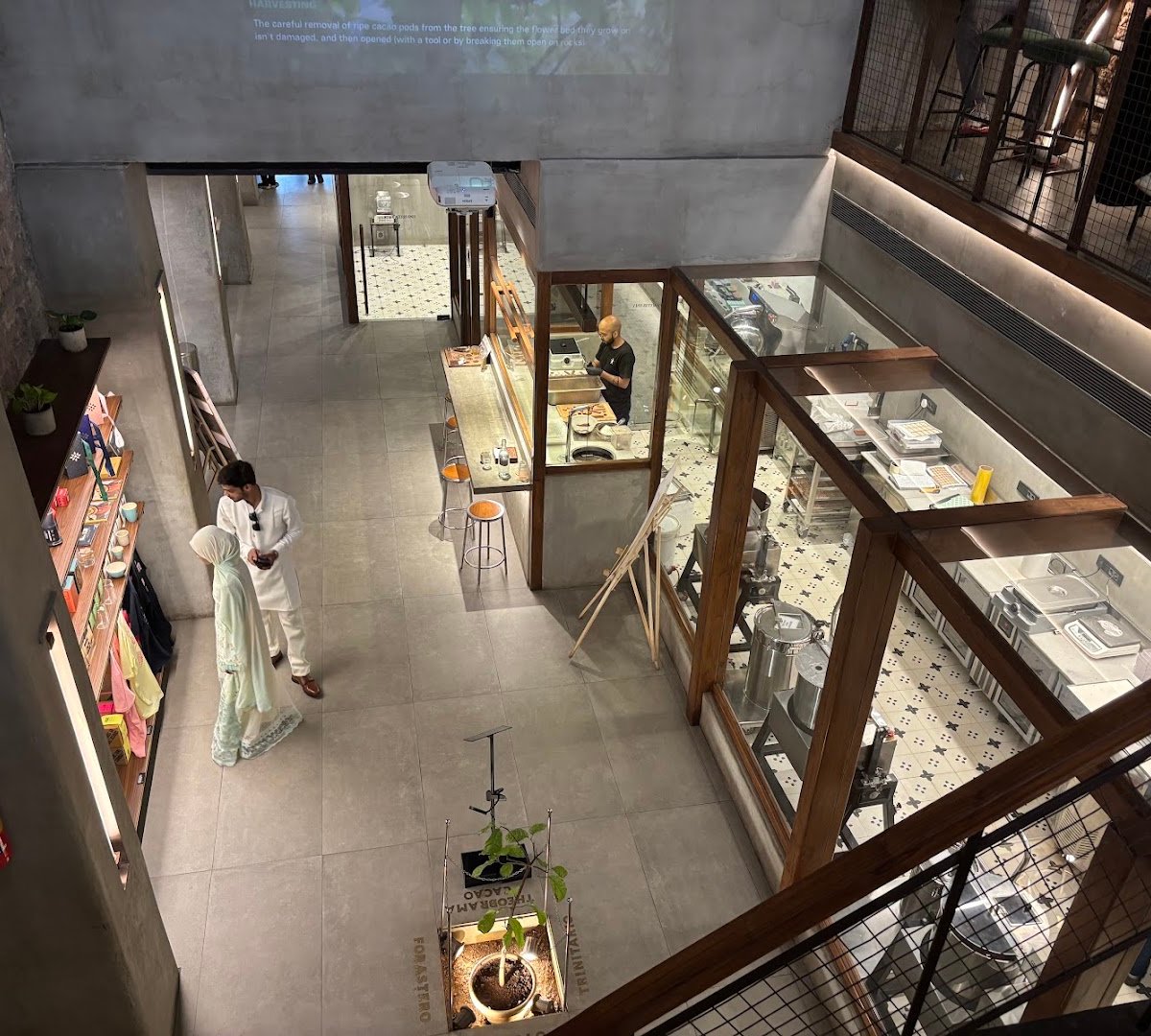 Interior of The Cacao Mill by Subko, specialty coffee shop in Mumbai
