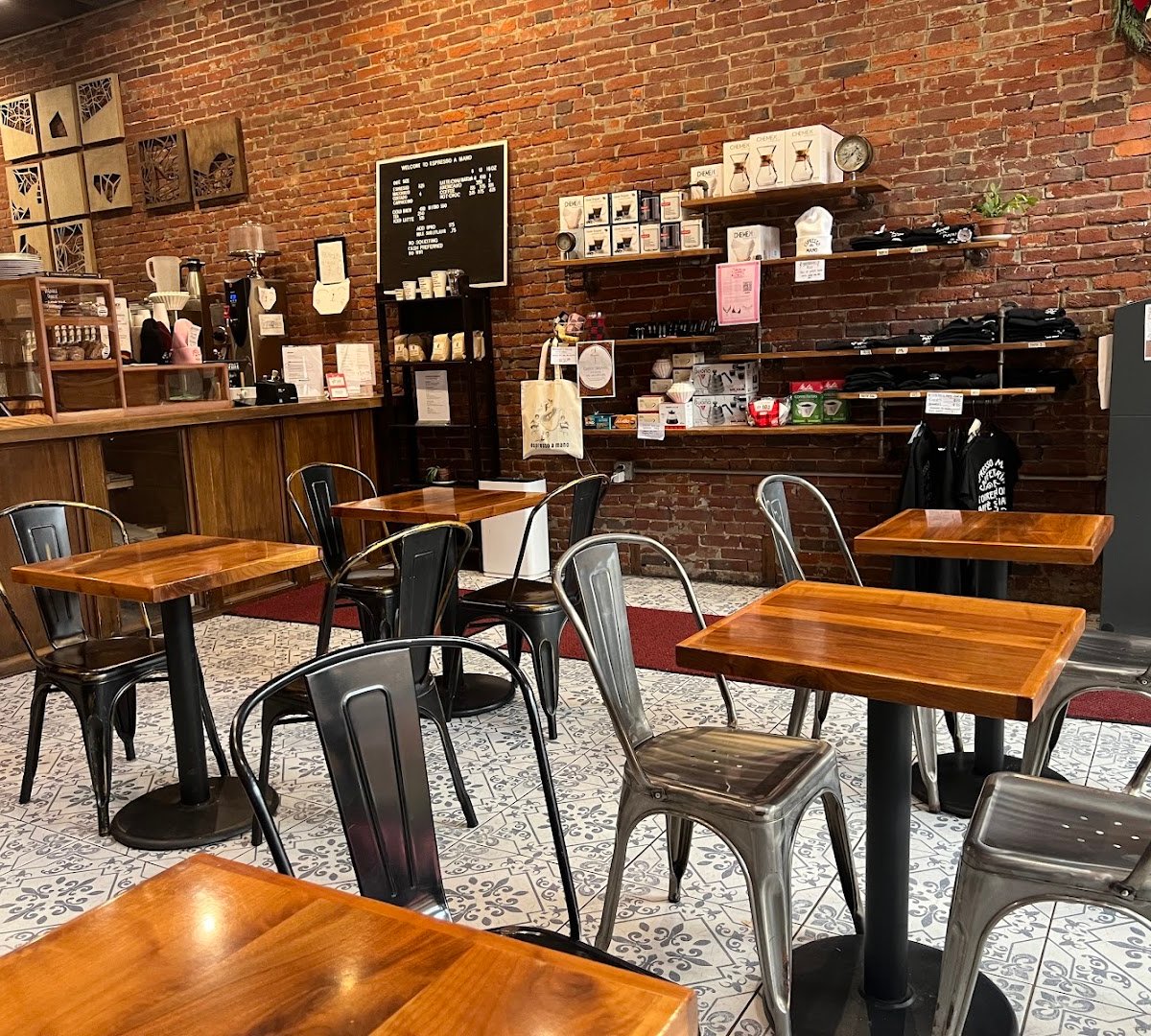 Interior of Espresso A Mano, specialty coffee shop in Pittsburgh