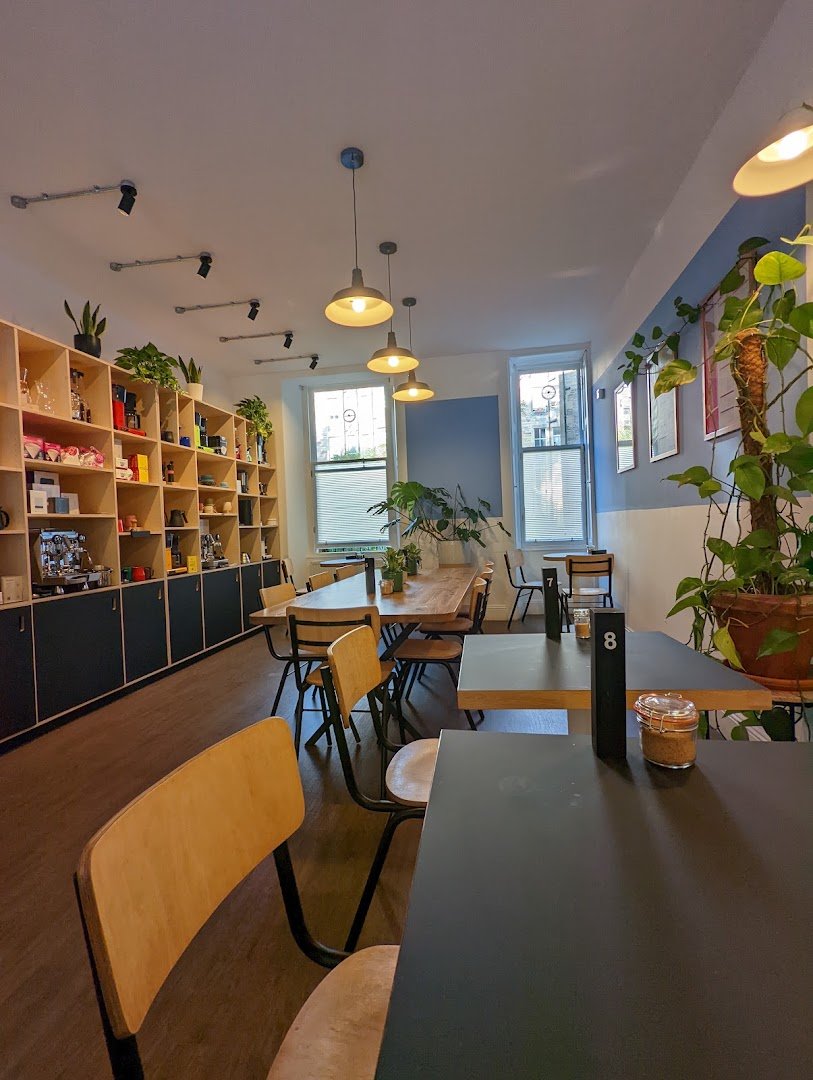 Interior of Machina Coffee - Marchmont Cafe, specialty coffee shop in Edinburgh