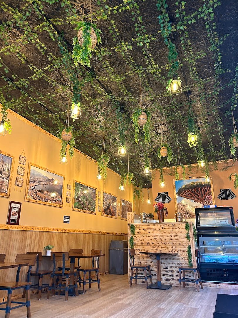 Interior of Socotra Yemeni Coffee House, specialty coffee shop in Buffalo