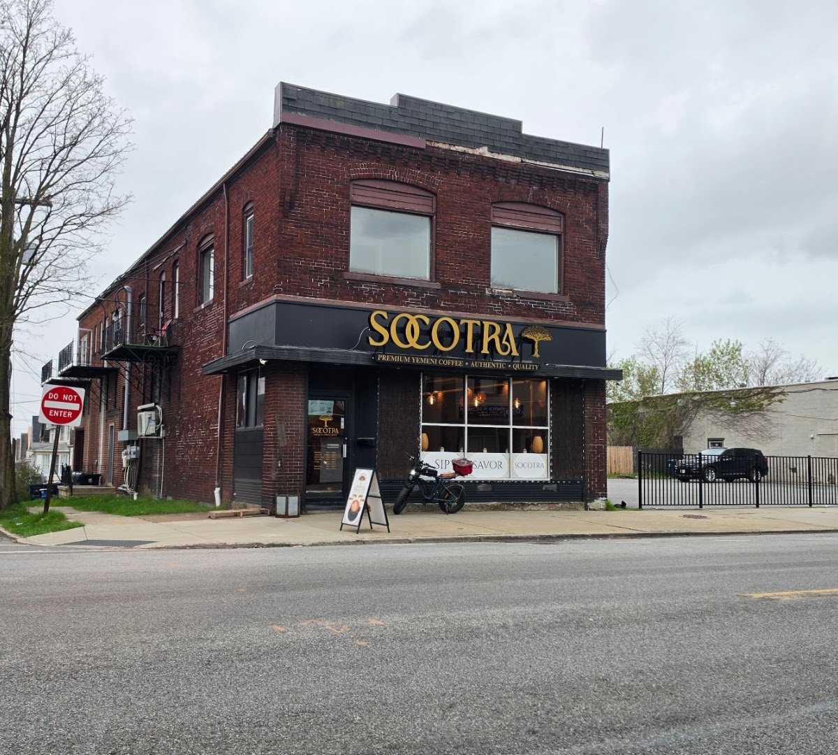 Storefront of Socotra Yemeni Coffee House, specialty coffee shop in Buffalo