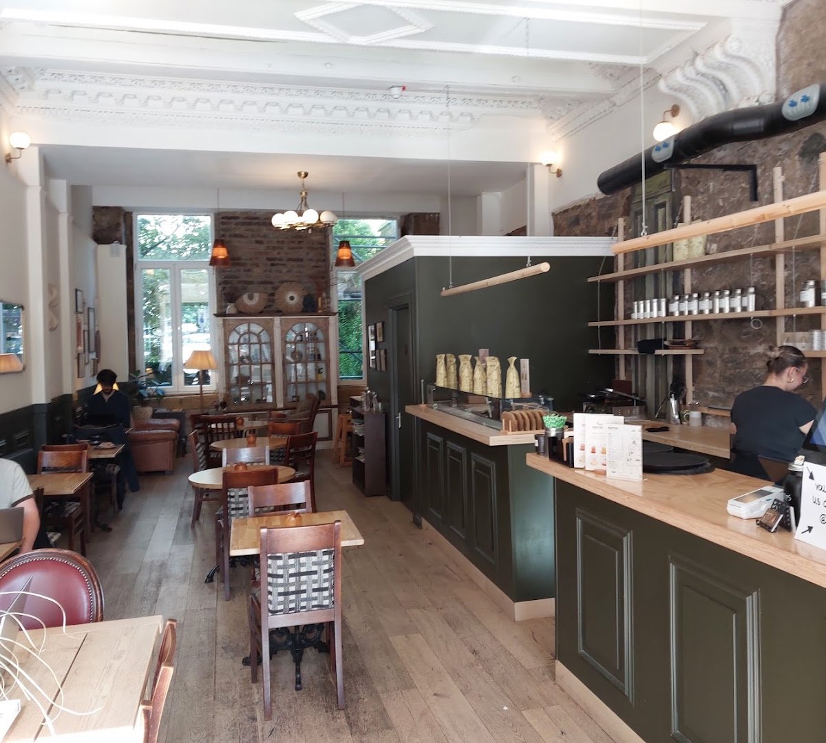 Interior of Roasters - Artisan Cafe, specialty coffee shop in Edinburgh