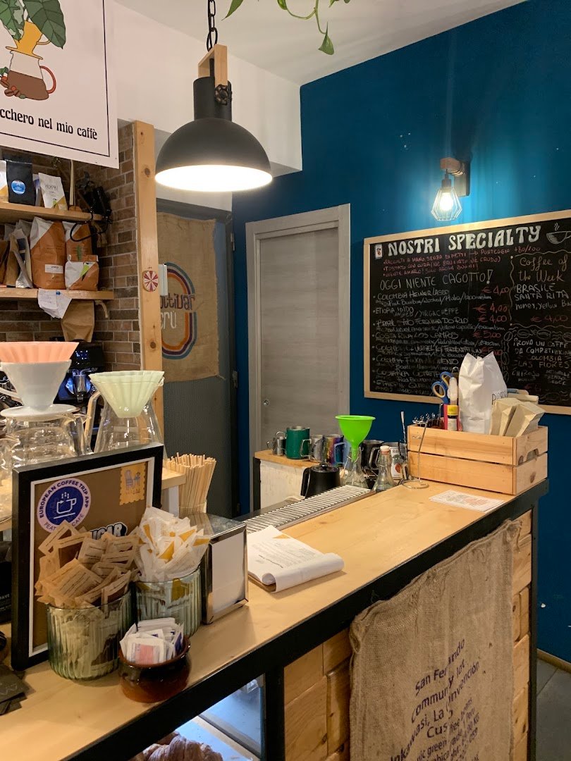 Interior of RADICI Social Food, specialty coffee shop in Rome