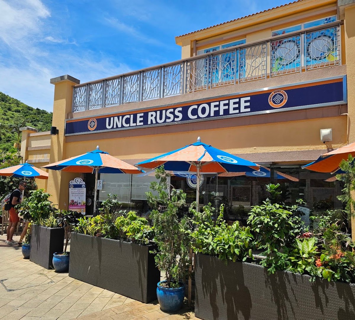 Storefront of Uncle Russ Coffee, specialty coffee shop in Hong Kong