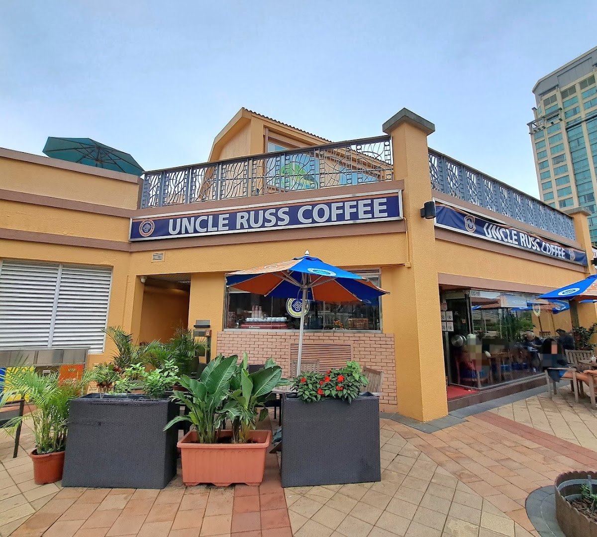 Storefront of Uncle Russ Coffee, specialty coffee shop in Hong Kong